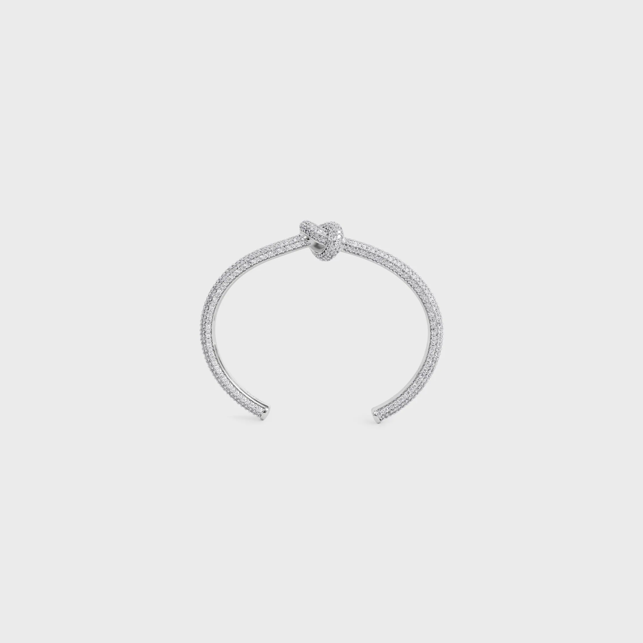 Knot Sparkle-armband i strass och blankbrons med rhodierat släp