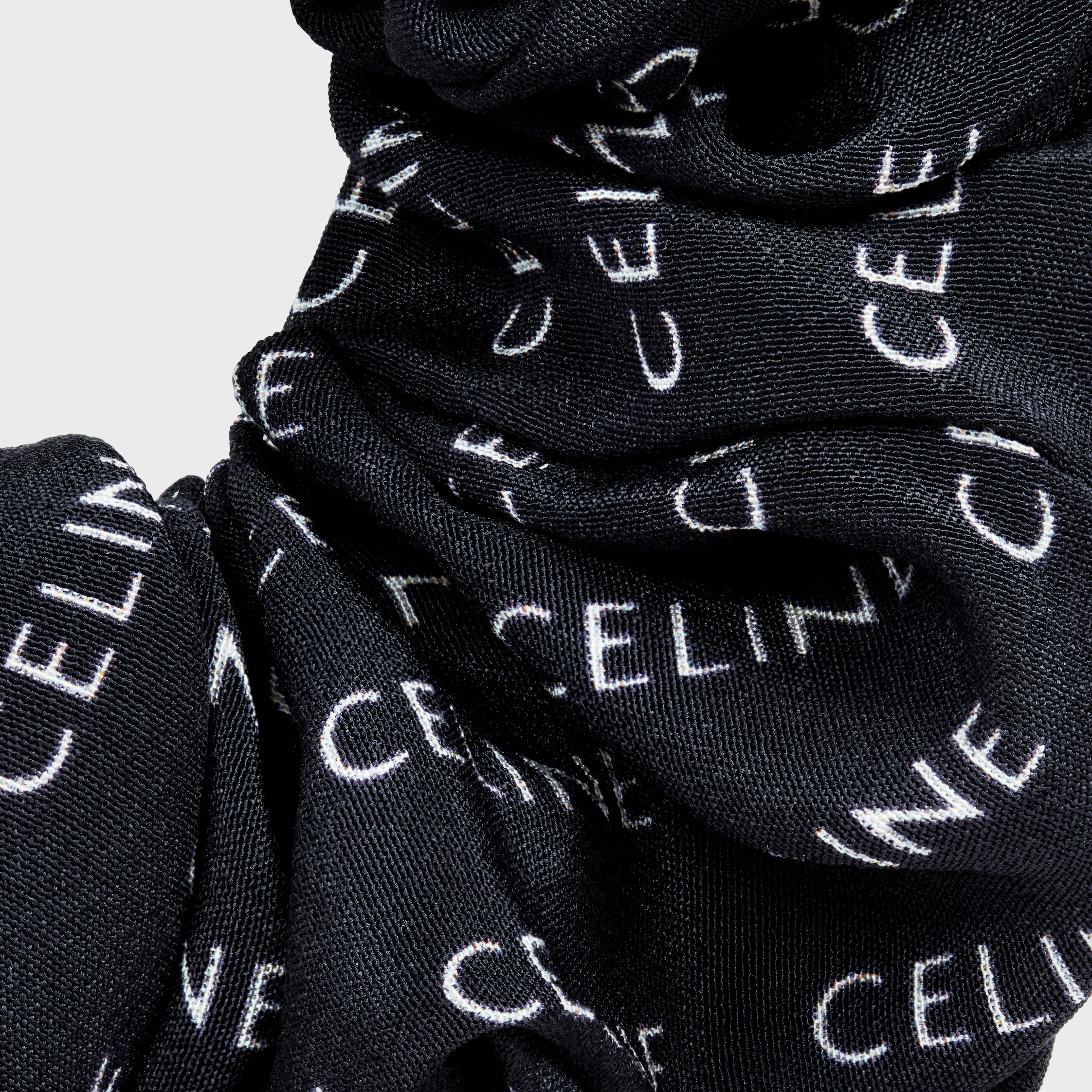 Celine Scrunchy Rayure i siden och messing med guldslag