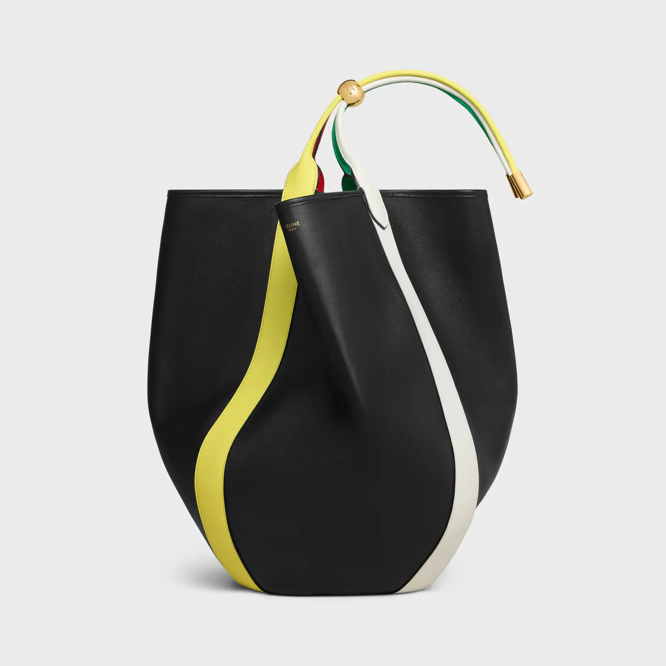 STOR DROP BUCKET-BAK I GLATT KALVSKIN