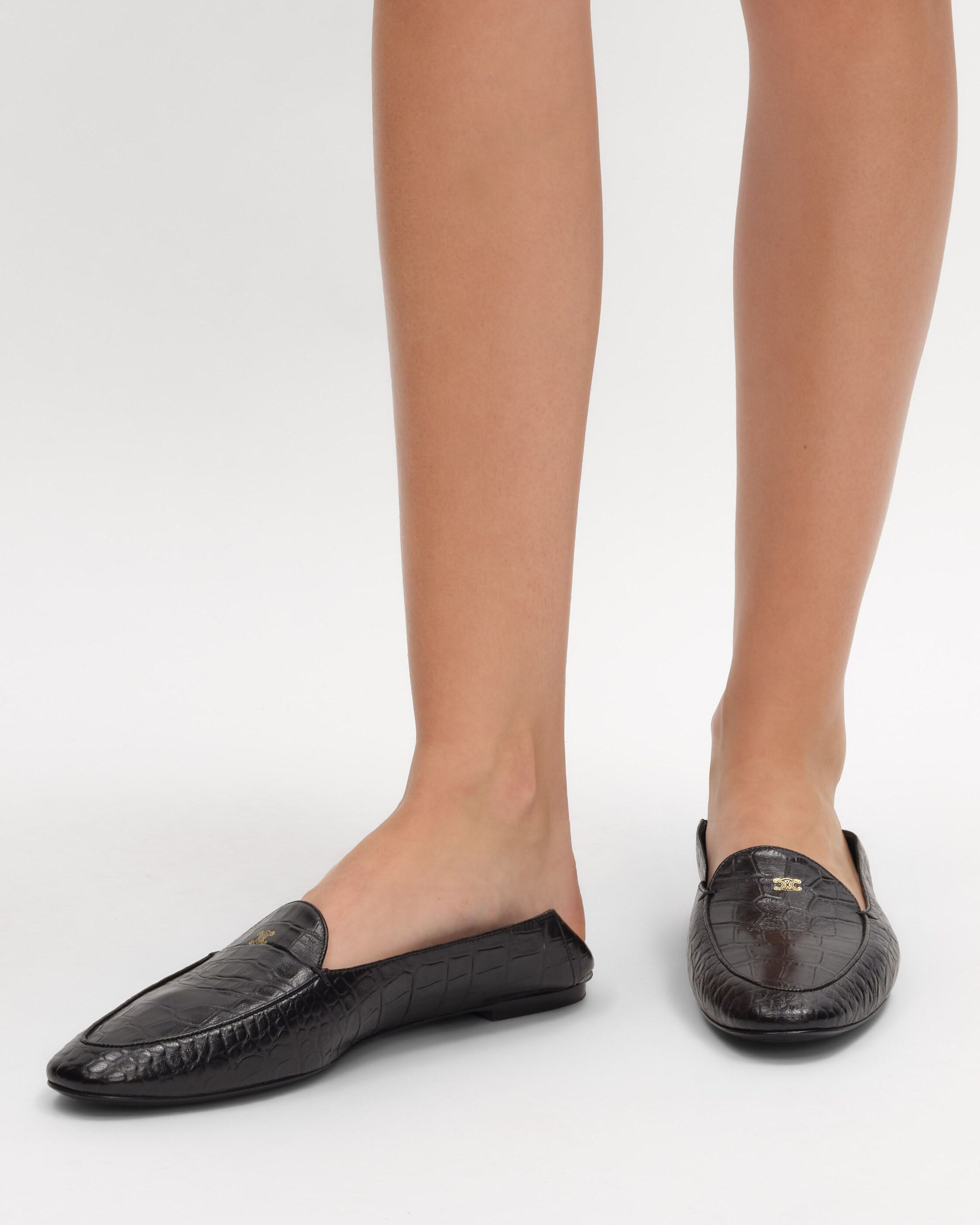 AURA-LOAFER I KROKODILLSTAMPAD LAMSKIN