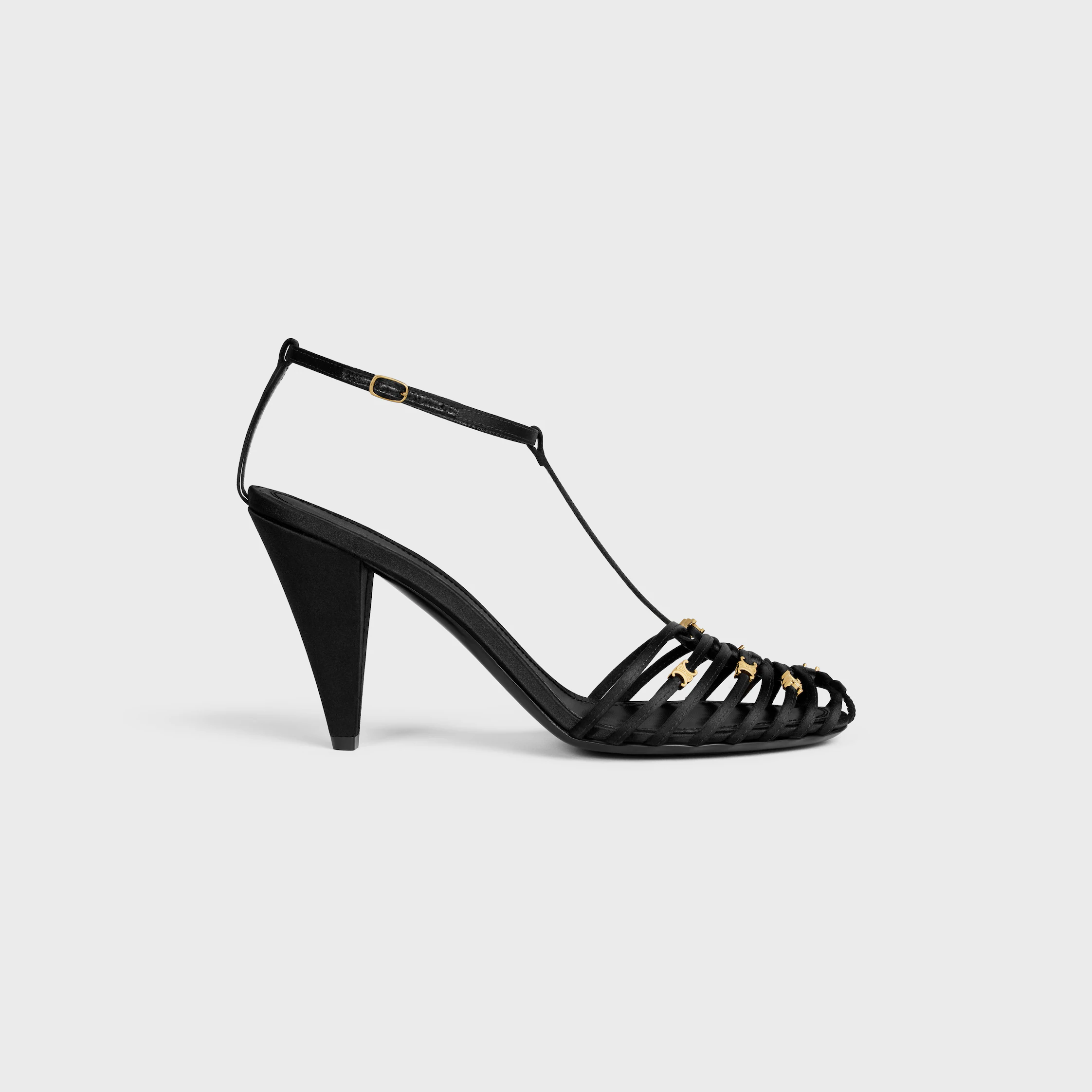 CAGE-HÖLJAD SANDAL I satin