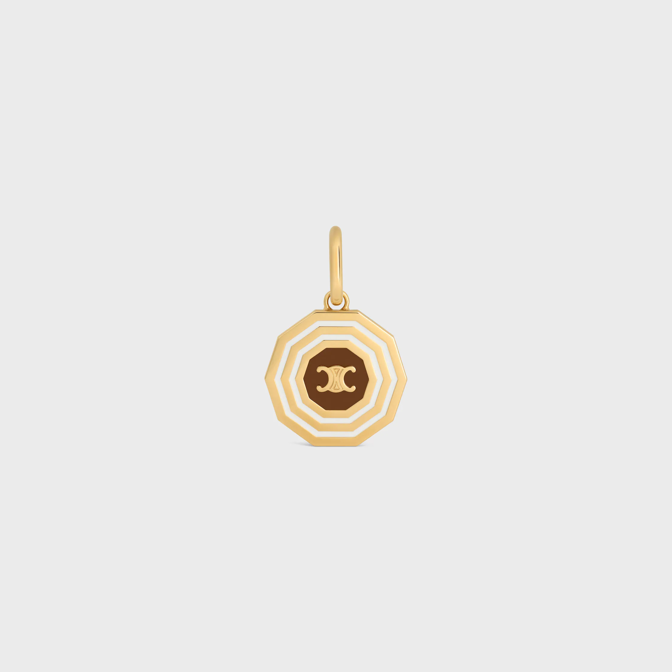 CHARMS DECAGON TRIOMPHE MEDAL I EMALJ OCH BRONS MED GULDYTA