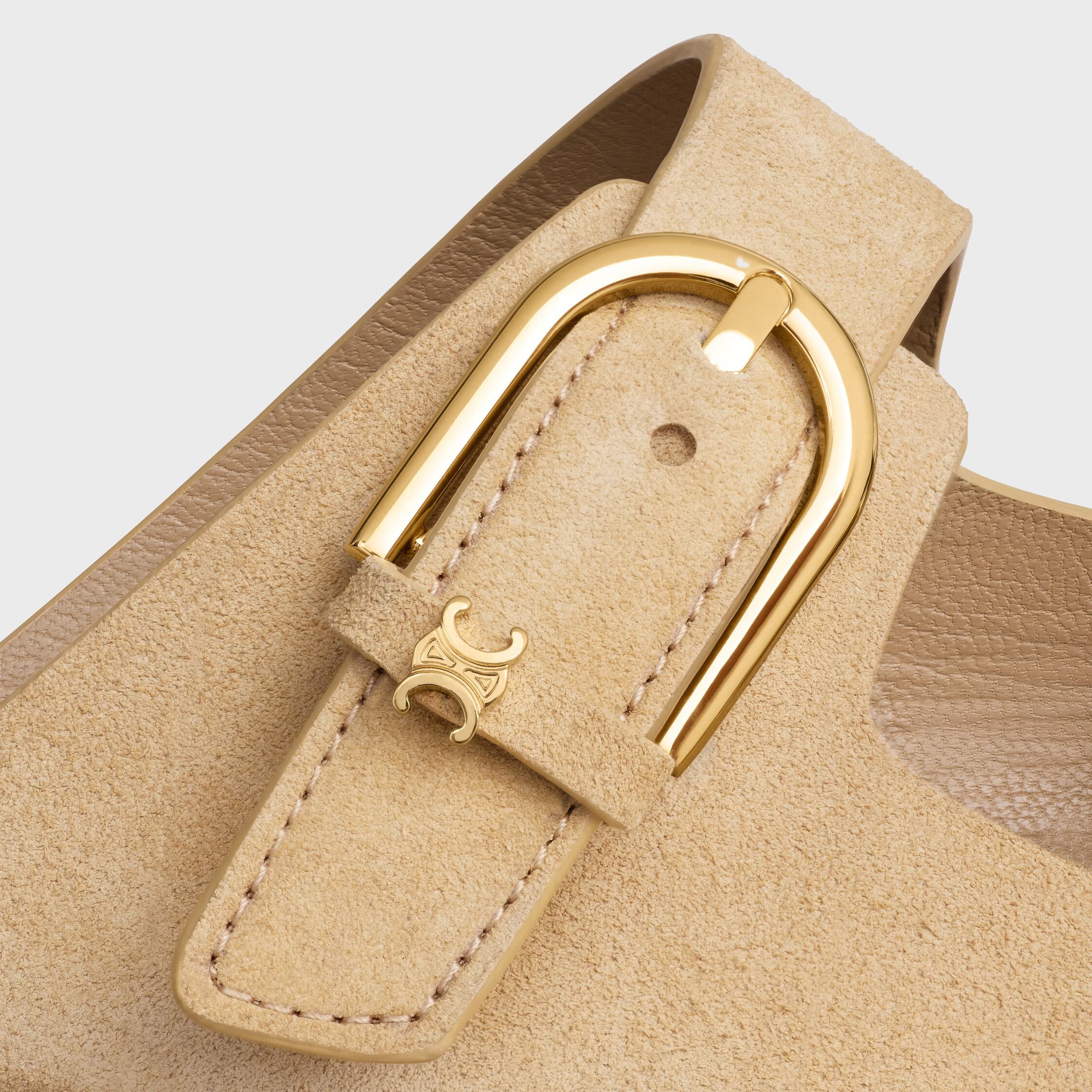CLEO - DUBBELTÄCK SANDAL I SUEDE KALVSKIN