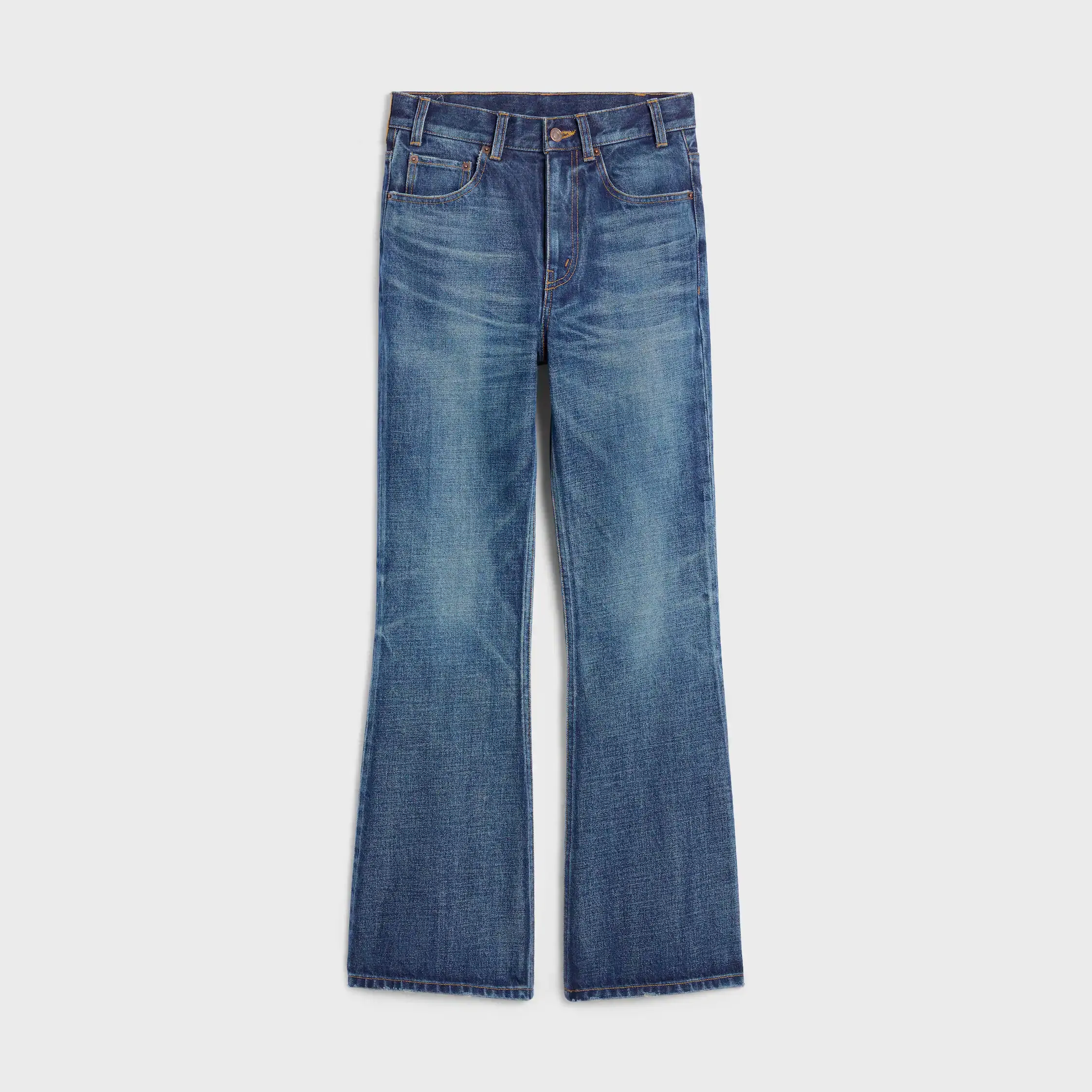 bootcut-jeans i mörk unionvågande denim