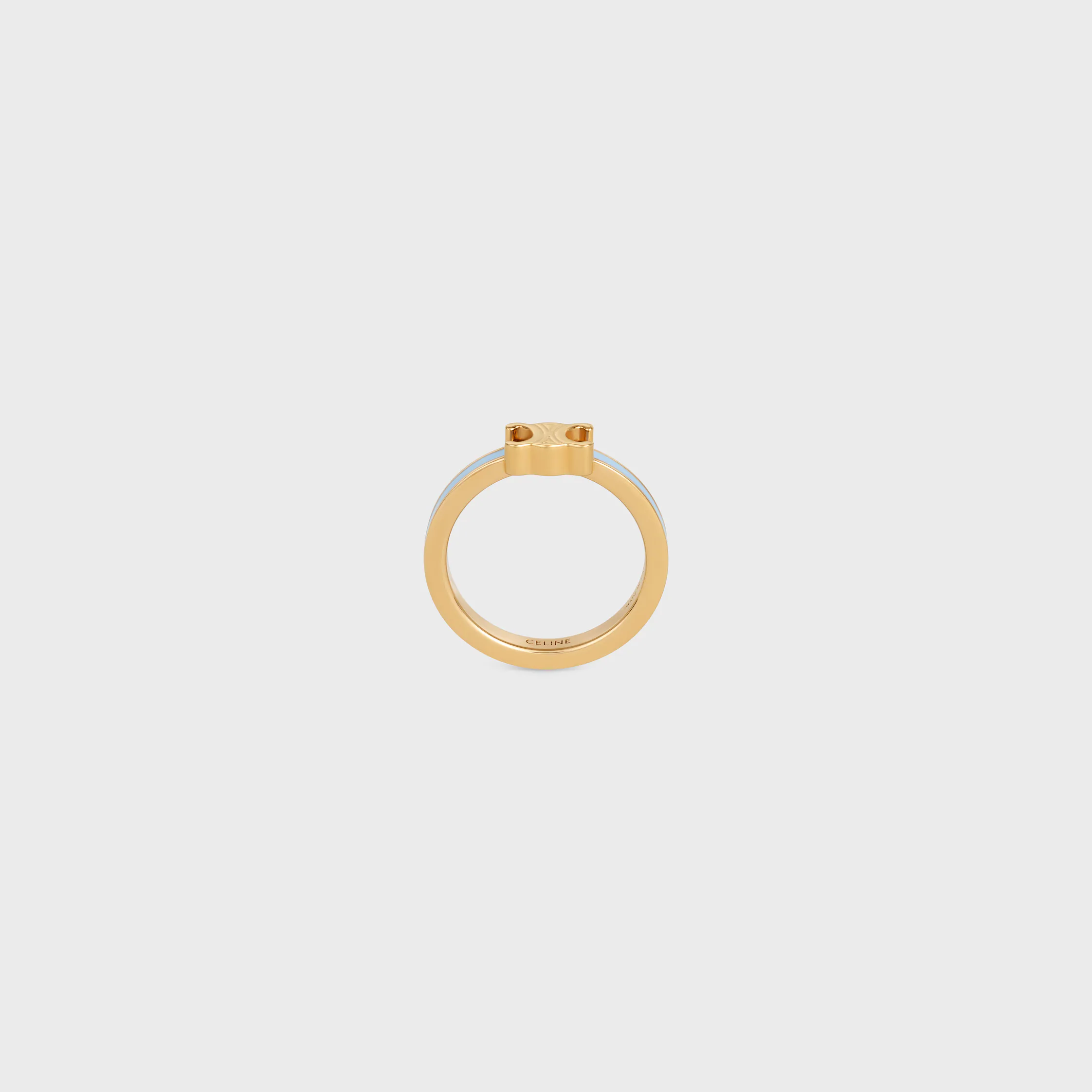 Triomphe-ring i emalj och blankbrons med gyllene finish
