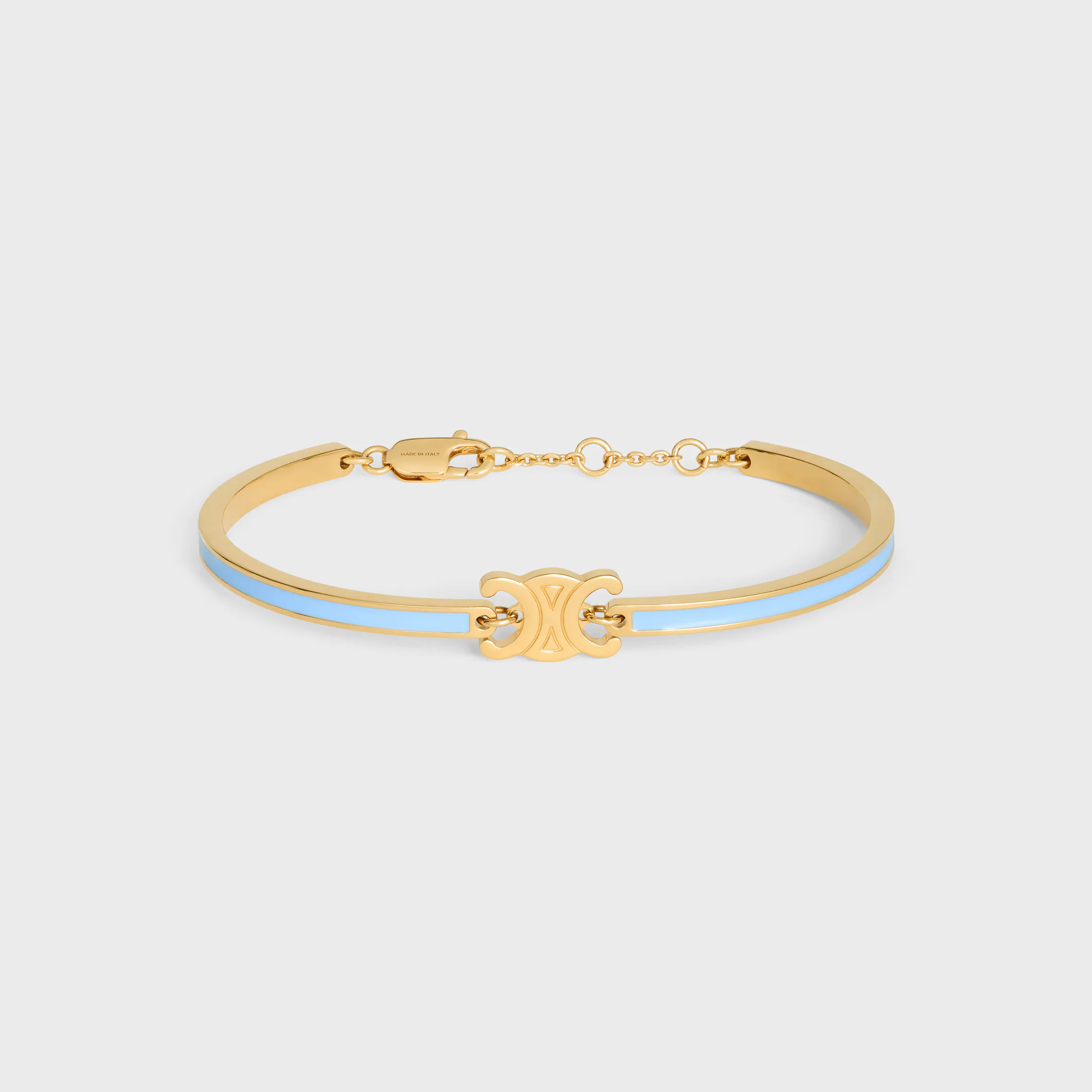 Triomphe-brytbar armband i emalj och blankbrons med gyllene beläggning