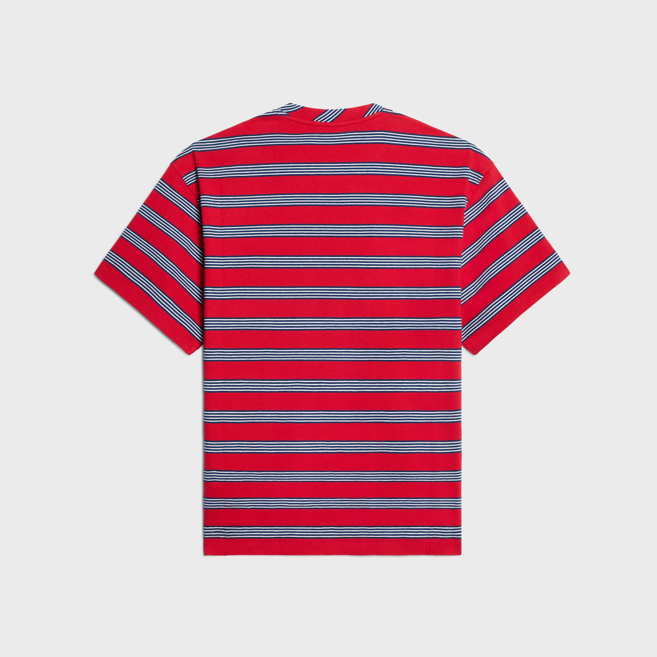 regular t-shirt i streckad bomullsgarn