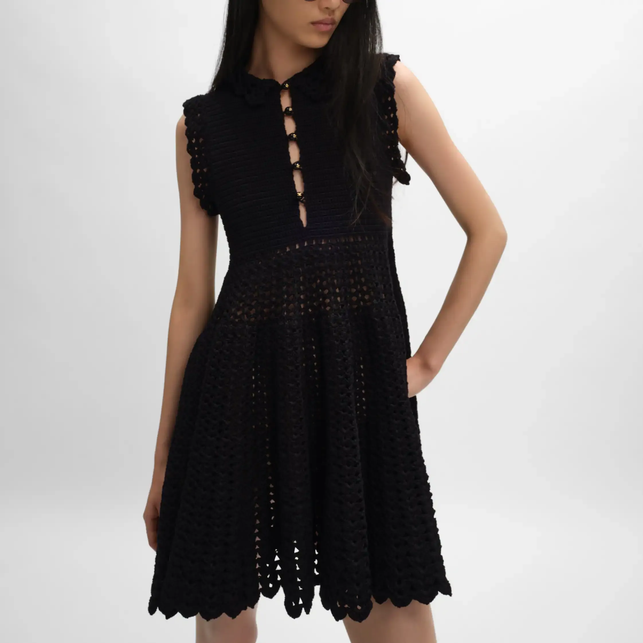 minidress i bomull krochet
